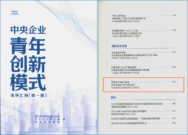 中国有研“青年基金”特色做法入选《中央企业青年创新模式案例汇编》