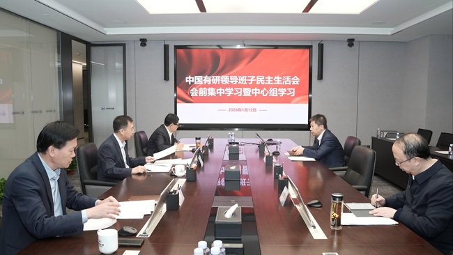 中国有研召开领导班子民主生活会会前集中学习暨理论学习中心组学习会