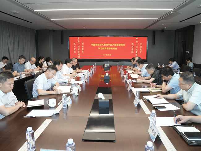 中国有研党委召开深入贯彻中央八项规定精神学习教育警示教育会